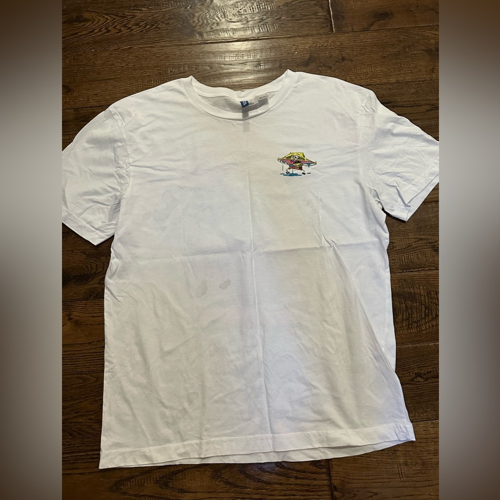 H&M White Short Sleeve Tee Classic Cotton